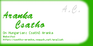 aranka csatho business card