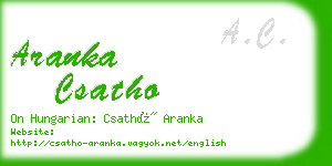 aranka csatho business card